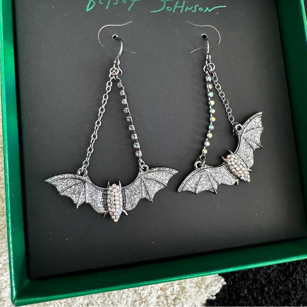 Betsey Johnson Bat Earrings